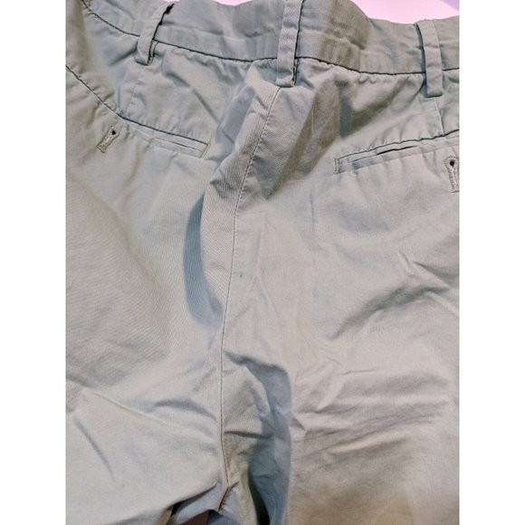 Izod Saltwater Mens Shorts 33 Flat Front Solid Casual Cotton Chino 624 - Picture 7 of 12